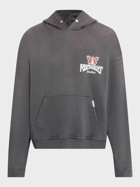 REPRESENT Men & apos;s Butterfly Initial Cotton Boxy-Fit Hoodie