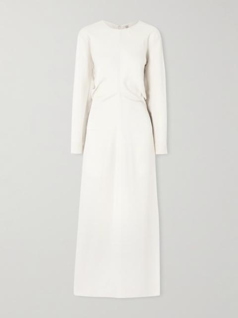 TOTEME Garderob Gathered Crepe Maxi Dress