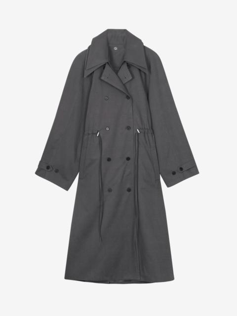 The Frankie Shop Elrod Drawstring Trench - Grey