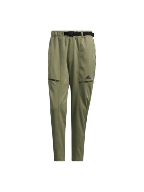 Men's adidas Th Qckdraw Pnt Running Training Woven Lacing Sports Pants/Trousers/Joggers Olive H40209