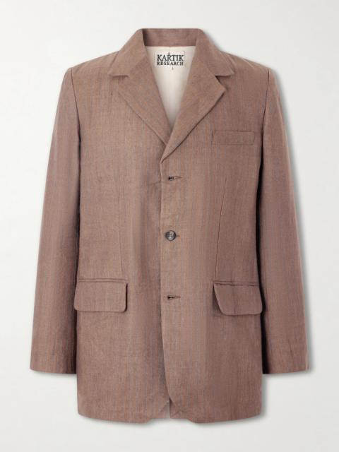 KARTIK RESEARCH Linen and Wool-Blend Suit Jacket