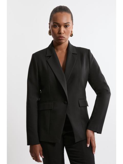 KAREN MILLEN Plus Size Tailored Twill Single Breasted Jacket