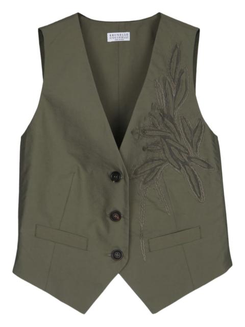 Brunello Cucinelli embroidered gilet
