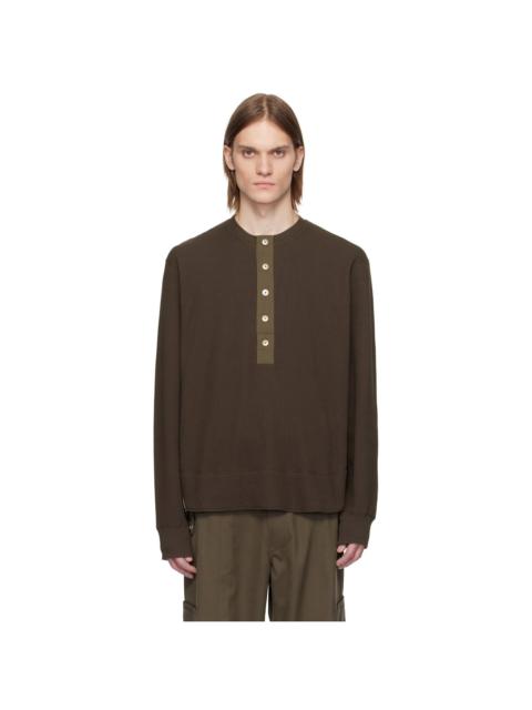 Omar Afridi Brown Henry Neck Henley