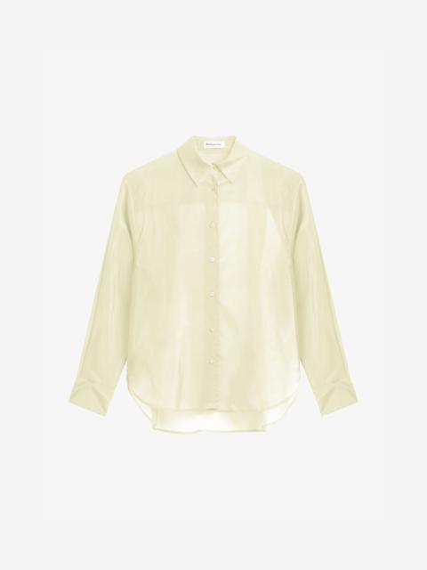 The Frankie Shop Peri Sheer Shirt - Pale Yellow