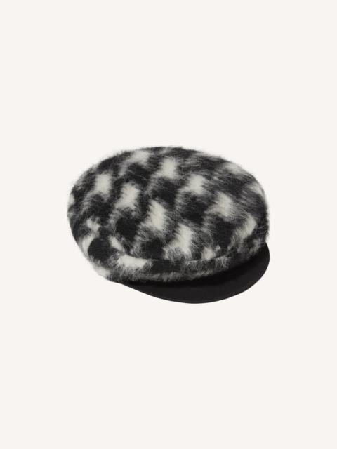 PERFECT MOMENT Houndstooth Mohair Captain Hat