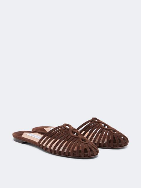 AQUAZZURA Sweet Surrender suede mules