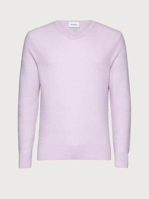 FERRAGAMO KNITTED V-NECK SWEATER