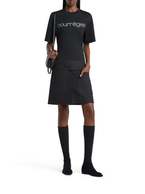 courrèges COTTON T-SHIRT WITH PRINT