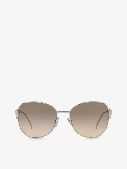 PR 57YS aviator steel and polyamide sunglasses