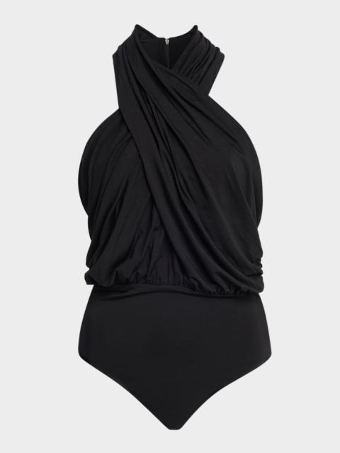 Balmain Crossover Halter Bodysuit