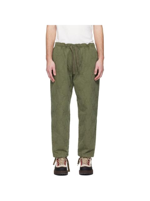 South2 West8 Khaki String Slack Trousers