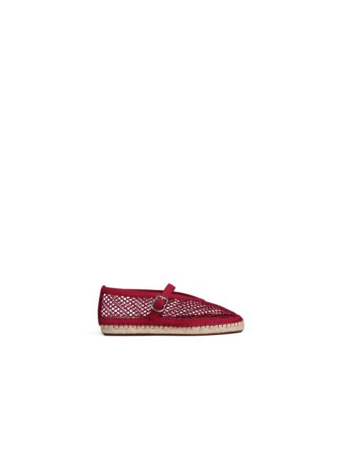 Alaïa ESPADRILLES IN FISHNET AND SUEDE