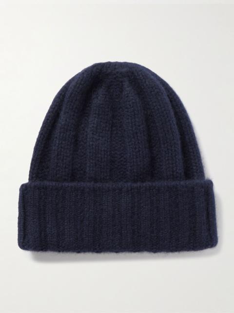 BEAMS PLUS Ribbed Cashmere Beanie Navy