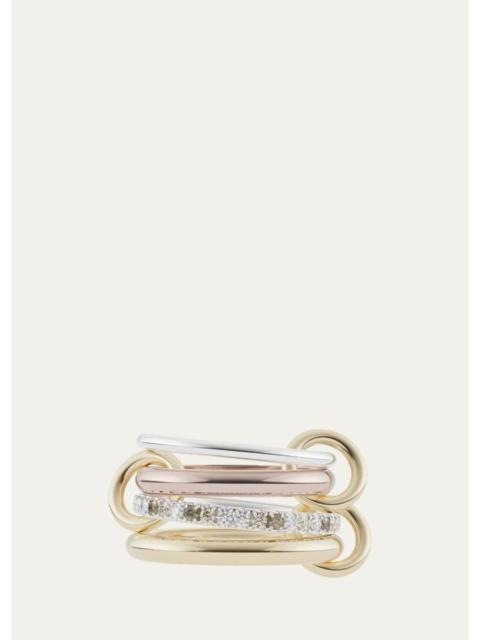 Spinelli Kilcollin Cancer Mx CCW Multi-Diamond 4-Band Ring