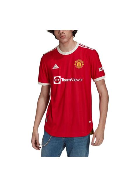 adidas Men's adidas Alphabet Printing Short Sleeve Soccer/Football Jersey AU Player Edition Manchester Unit