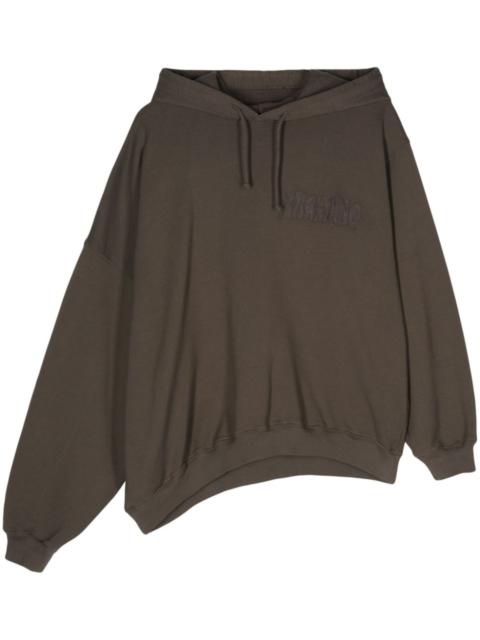 MAGLIANO embroidered-logo asymmetric hoodie