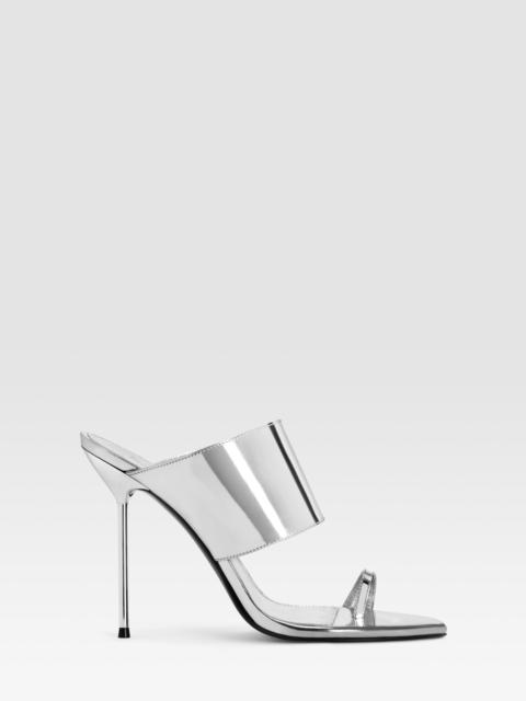 PARIS TEXAS Mirrored leather thong mule