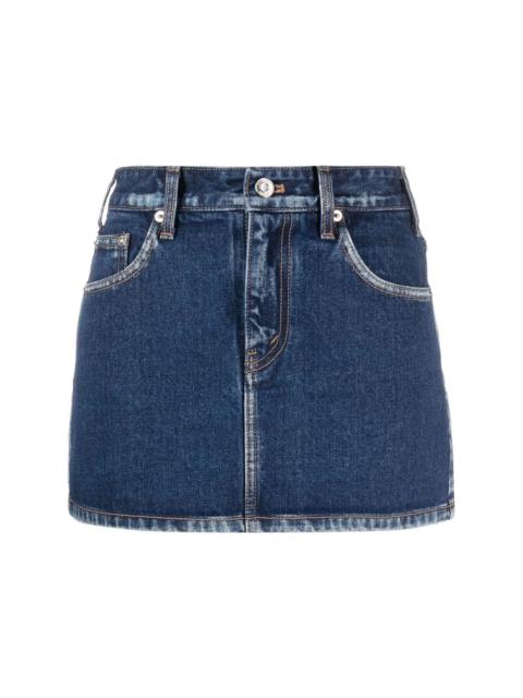 COPERNI logo-patch denim mini skirt | REVERSIBLE