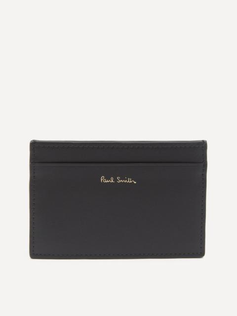 Paul Smith Black Leather Signature Stripe Card Holder