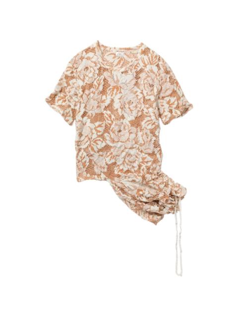 Comme Des Garçons floral-embroidered blouse