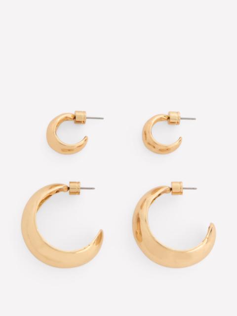 BODEN Smooth Dome 2-pack Earrings-Gold Colour