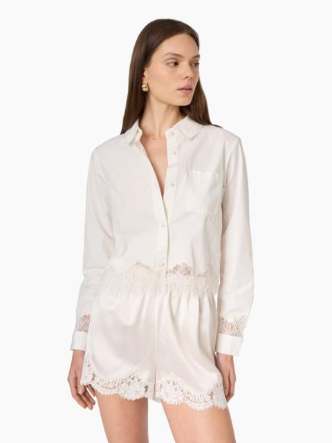 CAMI NYC NAPIER COTTON POPLIN SHIRT WHITE