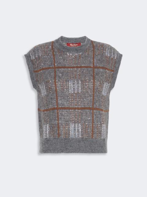 Max Mara EPOPEA Wool, mohair and cashmere gilet - MEDIUM GREY