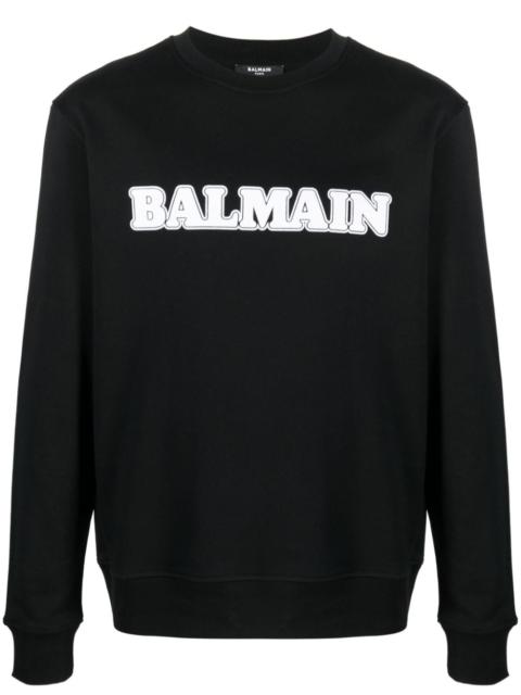 Balmain logo-print cotton sweatshirt