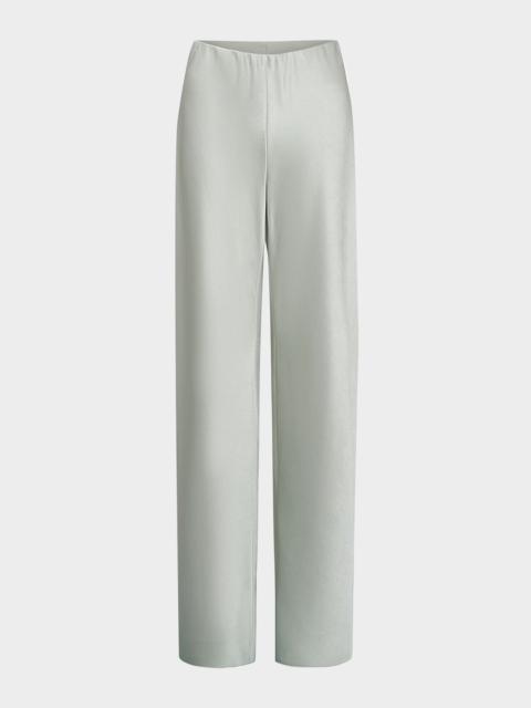 Vince Fluid Bias-Cut Crushed Satin Pants
