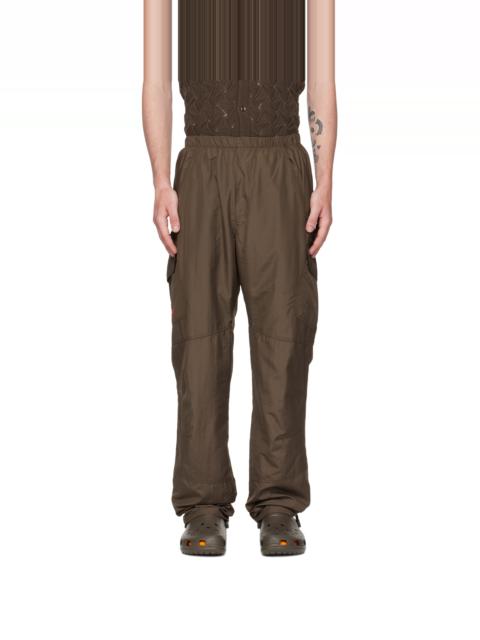 ROBYN LYNCH Brown Embroidered Cargo Pants