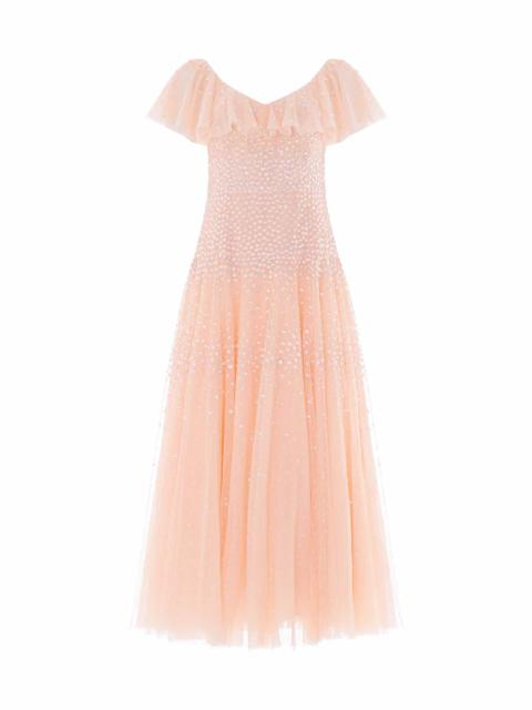 Needle & Thread Sunrise Sequin V-Neck Ankle Gown