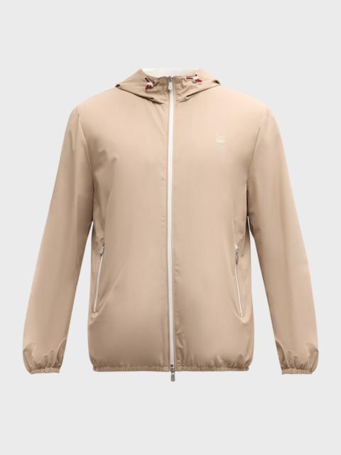 Men's Nylon Hooded Water-Resistant Jacket