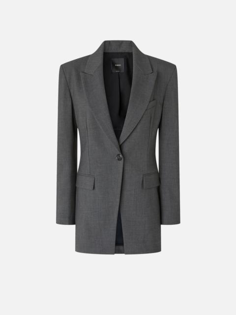 PINKO FITTED-WAIST JACKET WITH GATHERING