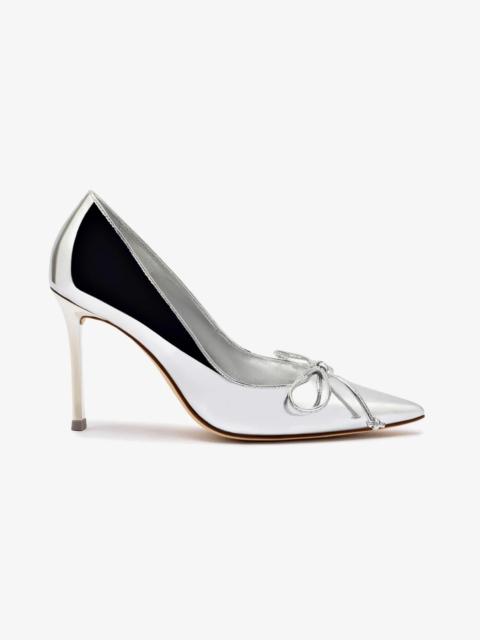 Larroudé Linda Pump In Silver Specchio