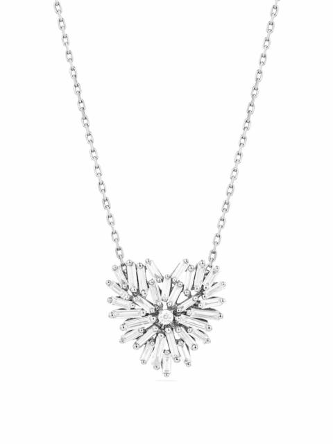 SUZANNE KALAN Diamond Mini Heart Necklace - White Gold