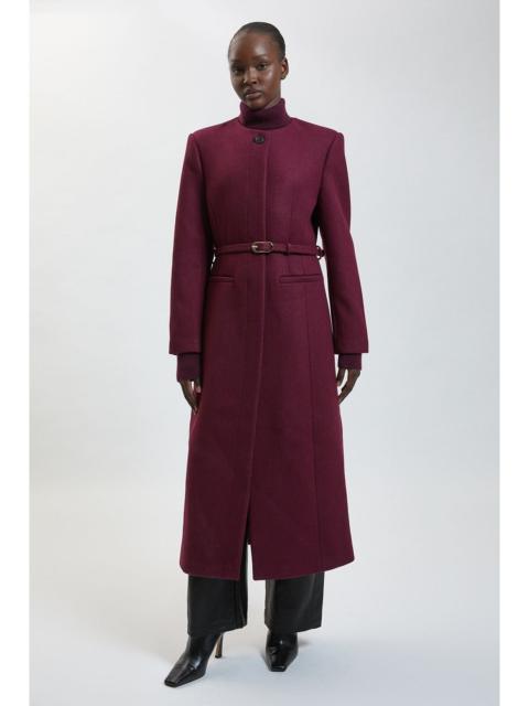 KAREN MILLEN Wool Blend Belted Midi Coat