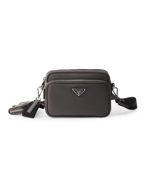 Prada Men's Saffiano Leather Shoulder Bag - Dark Grey