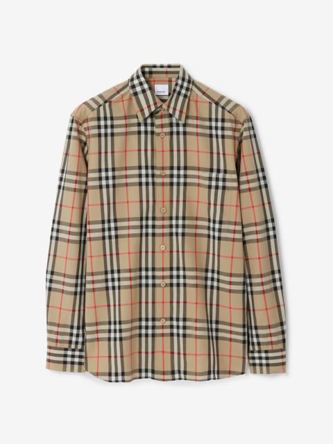 【関税＆送料込み】Burberry Cotton T-Shirt With Check Colla D50401B1-3CB5-44C1-992D-
