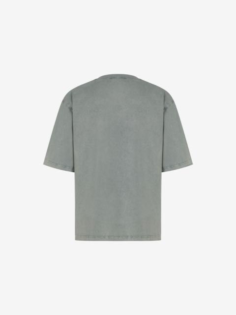 Moschino LAUREL CROWN ORGANIC COTTON JERSEY T-SHIRT