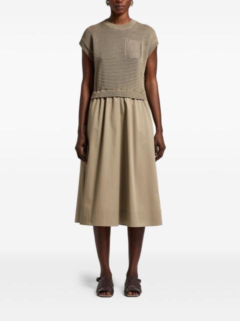 PESERICO pocket cotton midi dress