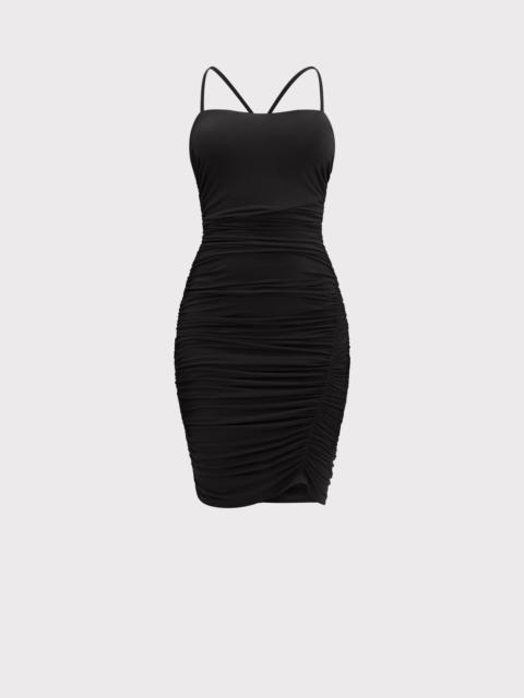 HERVE LEGER RUCHED JERSEY MINI DRESS