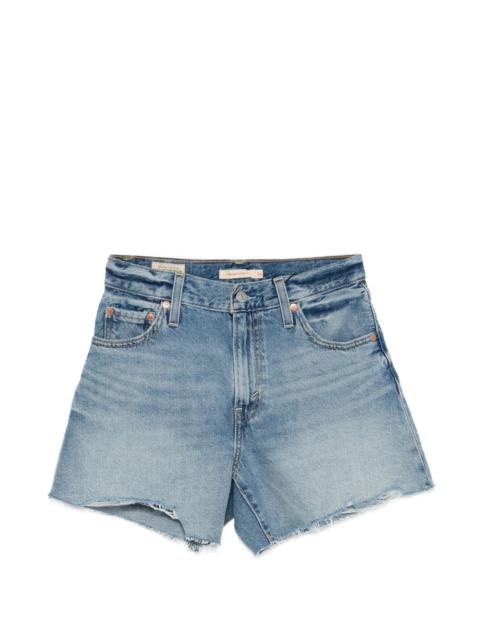Levi's frayed denim shorts