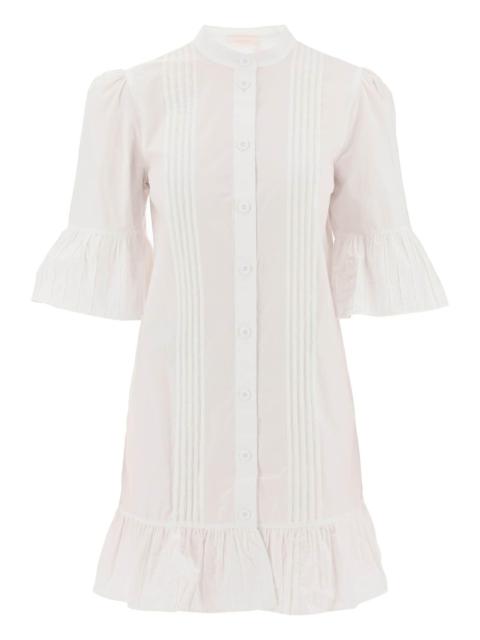 See by Chloé Bell sleeve shirt dress in organic cotton See By Chloe
