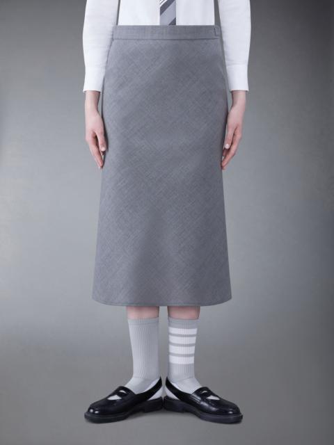 Thom Browne 2-ply Fresco midi skirt