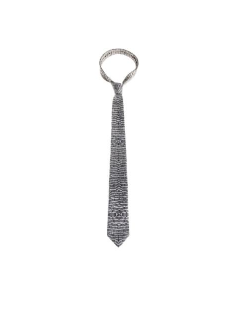 ELISABETTA FRANCHI twill snake-print tie