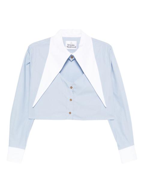 Vivienne Westwood cut-off oversized-collar shirt
