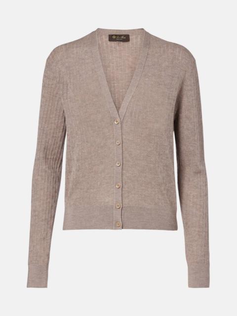Loro Piana Ribbed-knit cashmere and silk cardigan