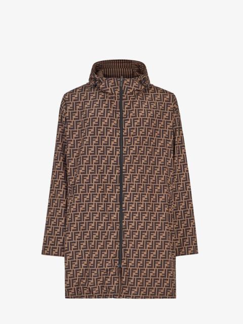 FENDI Brown tech fabric parka
