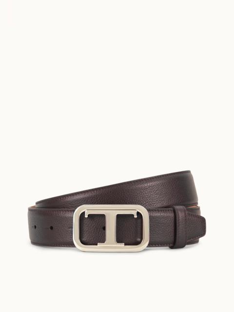 Tod's BELT IN LEATHER - BROWN